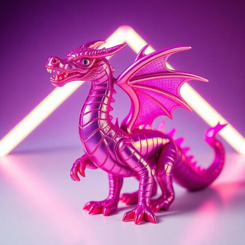 Dragão Articulado Neon